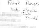 Before: the business name Frank Homes handwritten on a scrap of paper